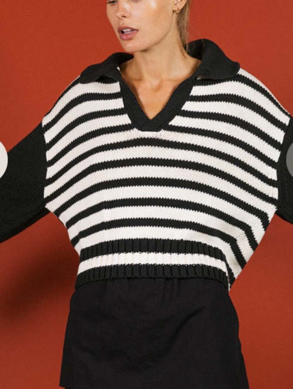 Ciao Lucia Venezia Stripe Polo Sweater Cotton Anthropologie